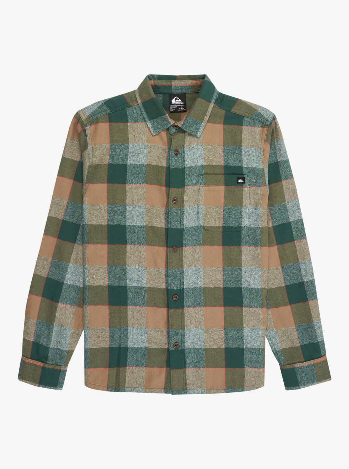 Quiksilver Kid's Motherfly Plaid Long Sleeve Shirt (8-16) Fallen Rock Motherfly Check EQBWT03405-TZC1