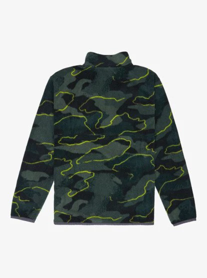Quiksilver Kid's No Destination Hz Half Snap Fleece (8-16) Trekking Green Camostrokes EQBPF03018-GSC6 - Image 2