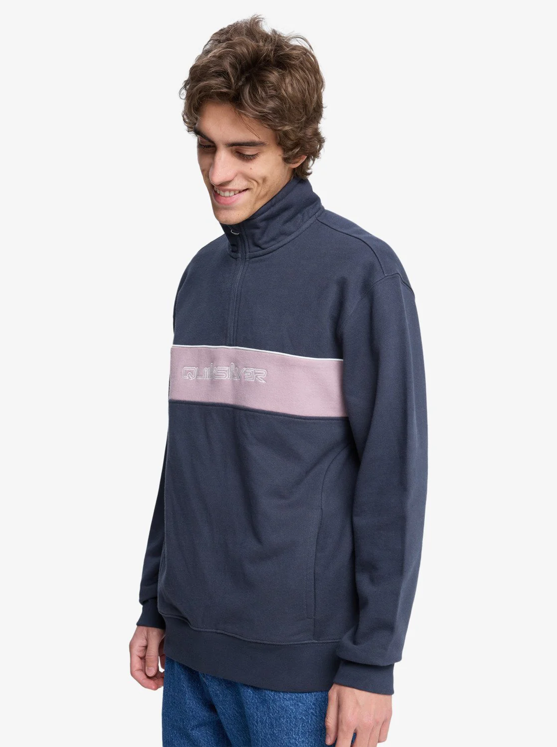 Quiksilver Men's 1/4 Quarter Zip Fleece India Ink EQYFT05153_KSH0 - Image 5