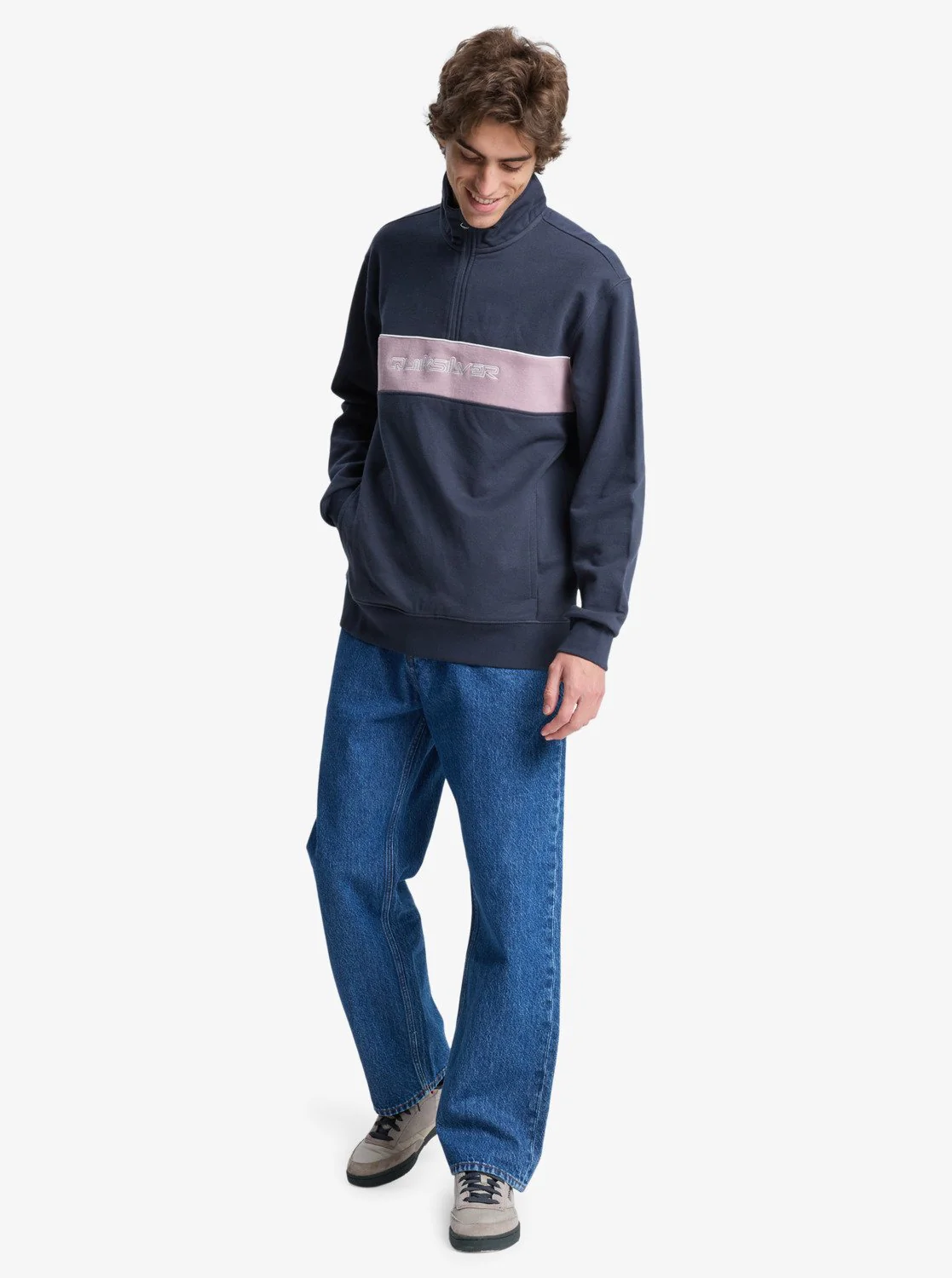 Quiksilver Men's 1/4 Quarter Zip Fleece India Ink EQYFT05153_KSH0 - Image 6