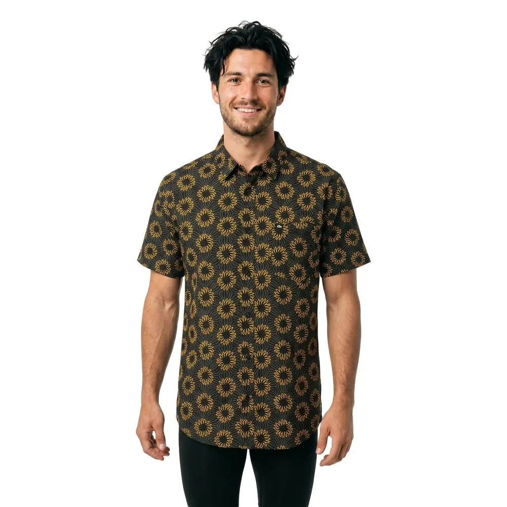 Quiksilver Men's Apero Classic Short Sleeve Shirt Black Ocean Mayhem 32 EQYWT04686-KVJ7 - Image 4