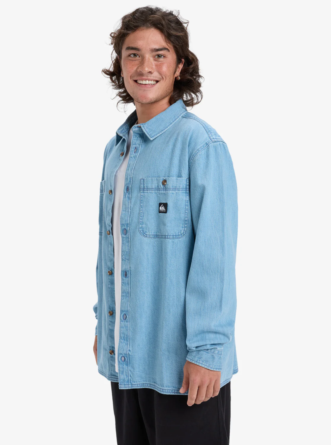 Quiksilver Men's Bozeman Denim Long Sleeve Shirt Flint Stone EQYWT04644-SNA0 - Image 2