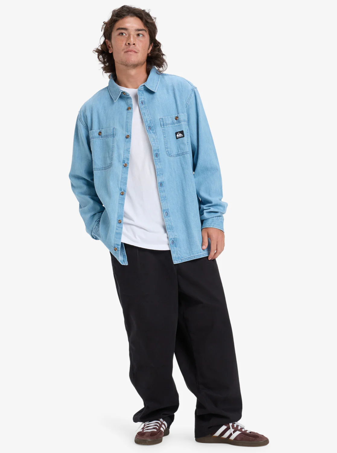 Quiksilver Men's Bozeman Denim Long Sleeve Shirt Flint Stone EQYWT04644-SNA0 - Image 5