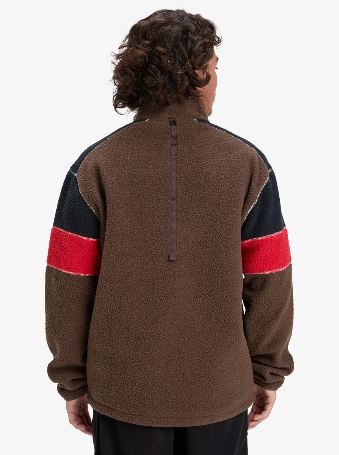 Quiksilver Men's Clean Coast Block Full Zip Fleece Chocolate Brown EQYPF03065_CSD0 - Image 2