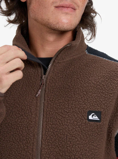 Quiksilver Men's Clean Coast Block Full Zip Fleece Chocolate Brown EQYPF03065_CSD0 - Image 5