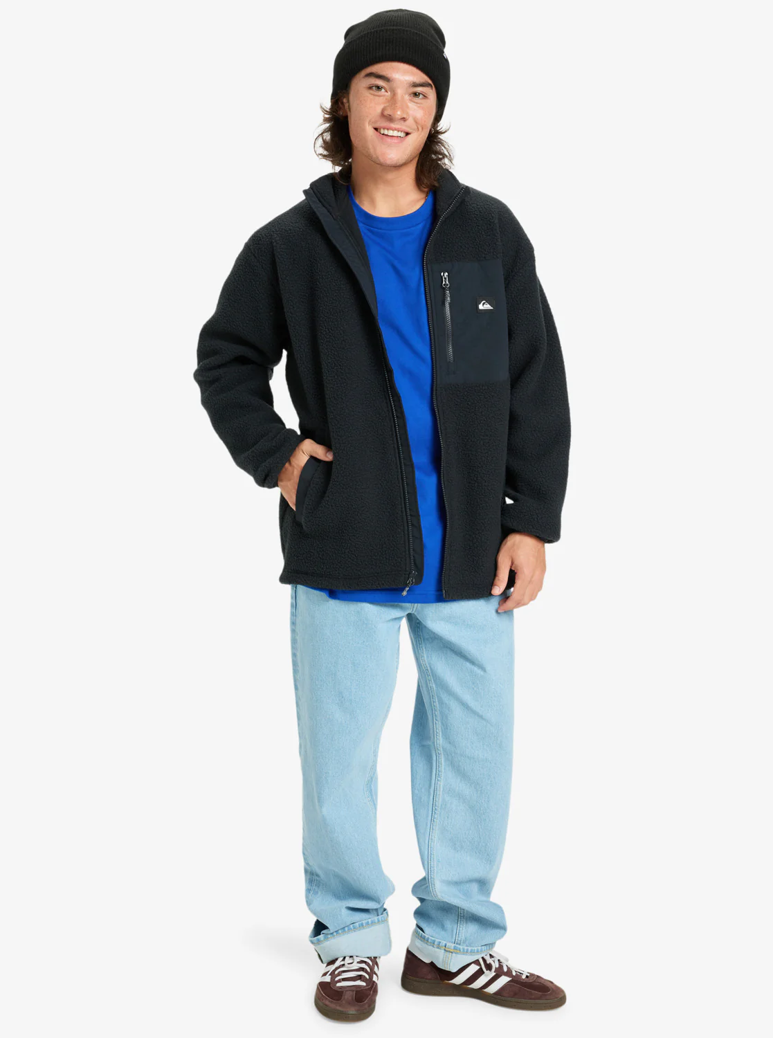 Quiksilver Men's Clean Coast Full Zip Fleece Black EQYPF03066-KVJ0 - Image 3