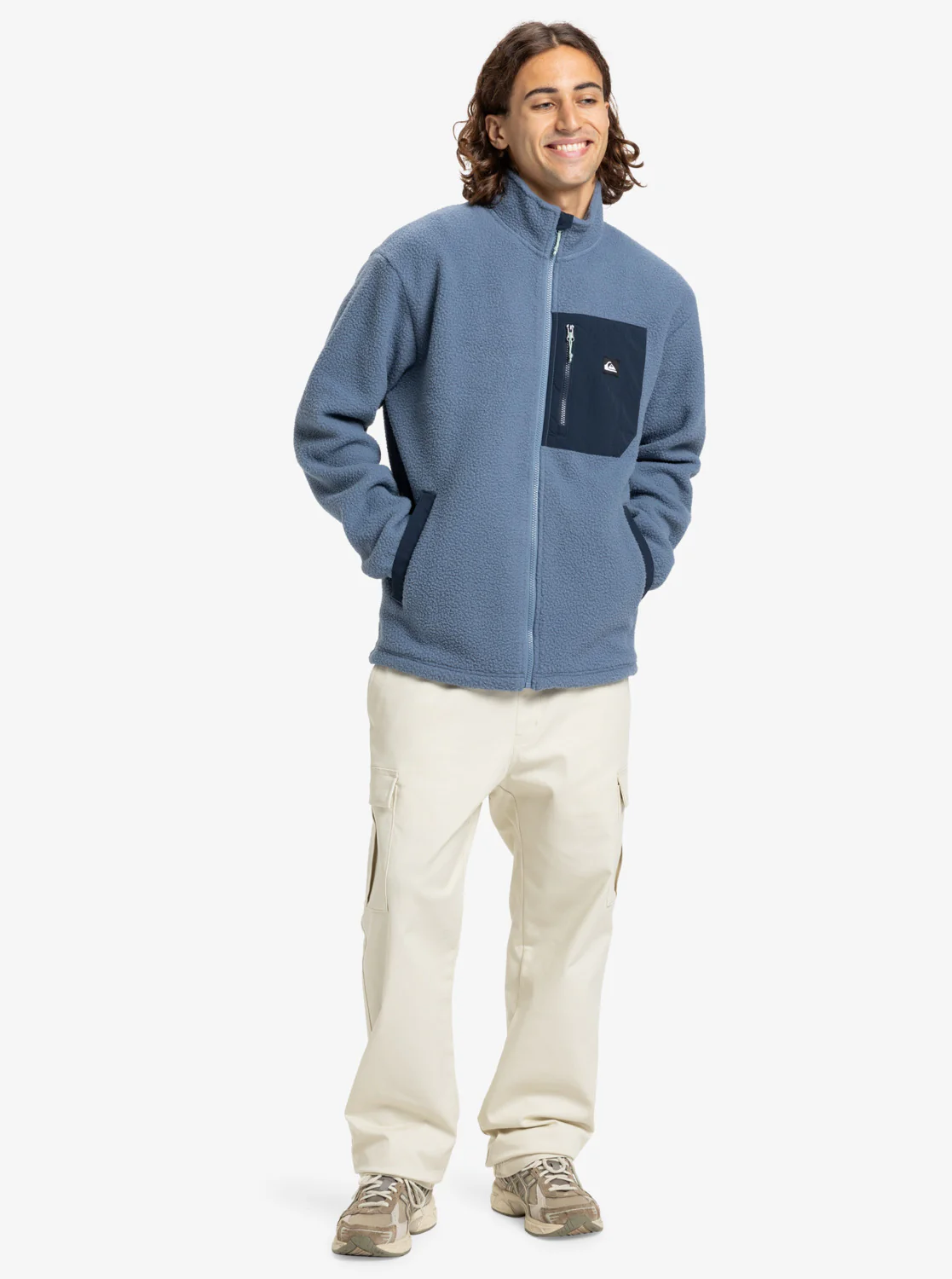 Quiksilver Men's Clean Coast Full Zip Fleece China Blue EQYPF03066-BND0 - Image 6