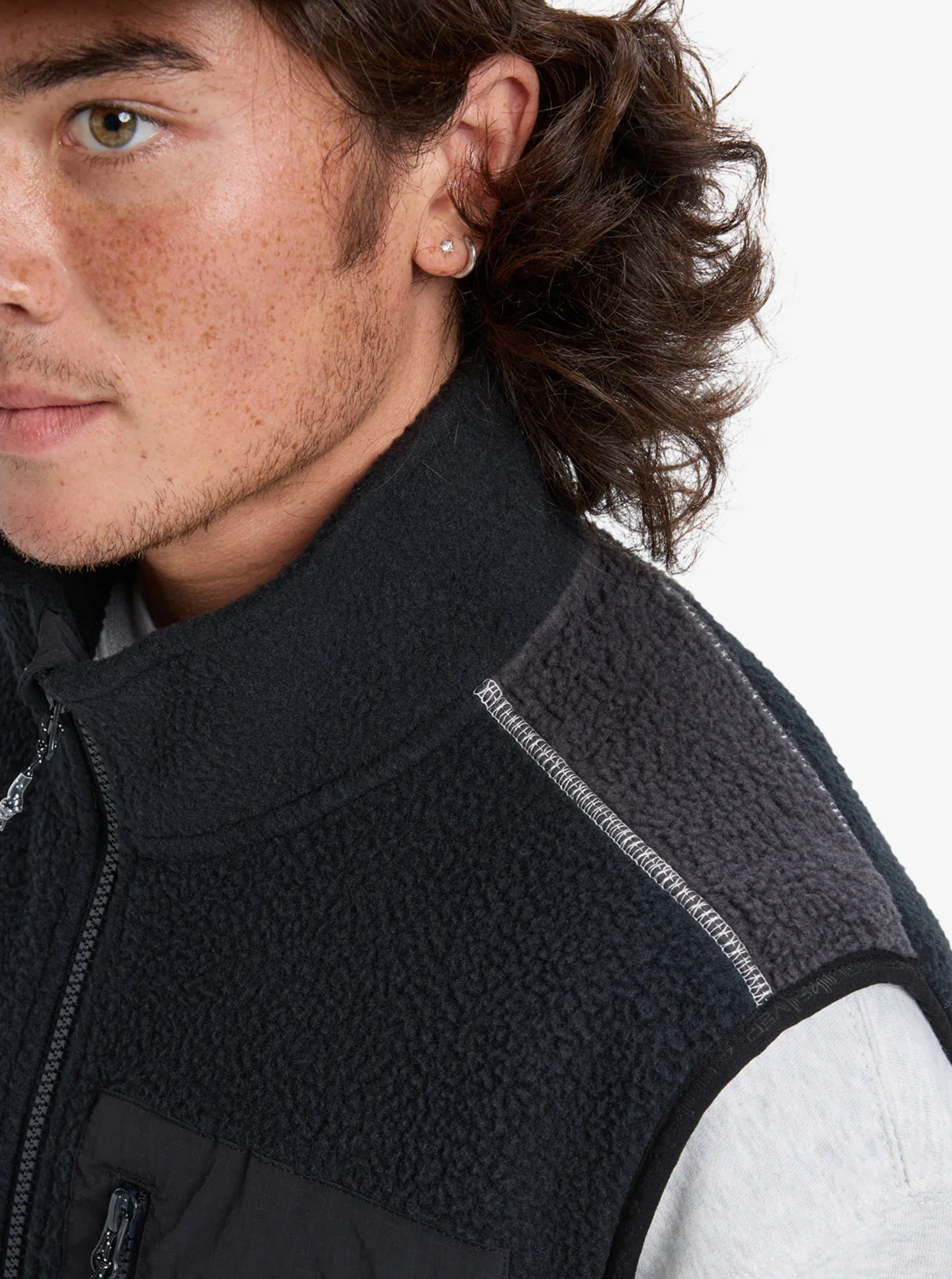 Quiksilver Men's Clean Coast Gillet Full Zip Fleece Black EQYPF03067-KVJ0 - Image 5