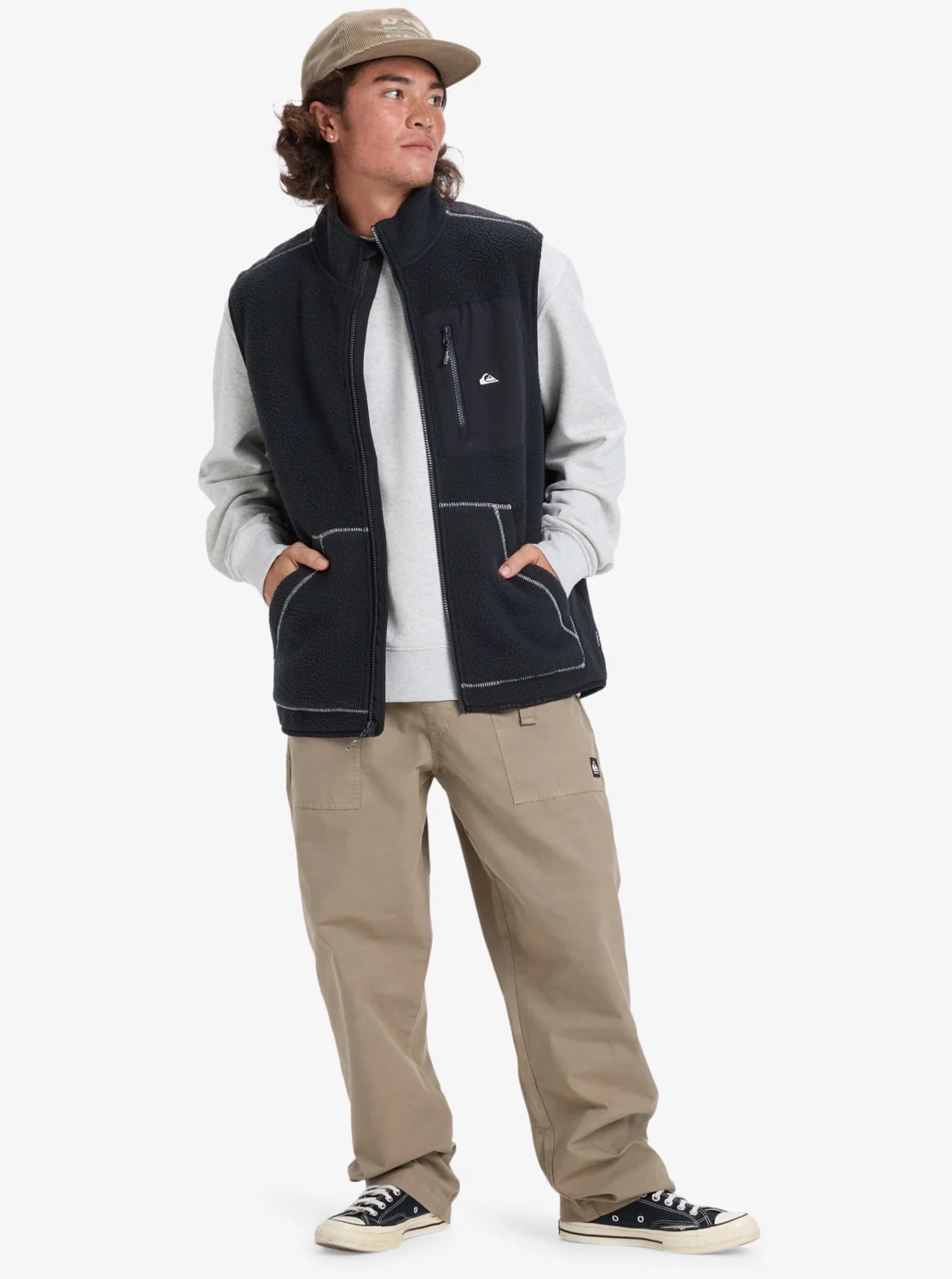 Quiksilver Men's Clean Coast Gillet Full Zip Fleece Black EQYPF03067-KVJ0 - Image 6