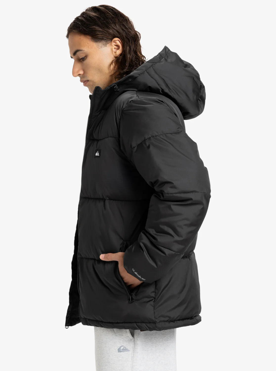 Quiksilver Men's Cold Days Puffer Hooded Jacket Black EQYJK04173-KVJ0 - Image 2