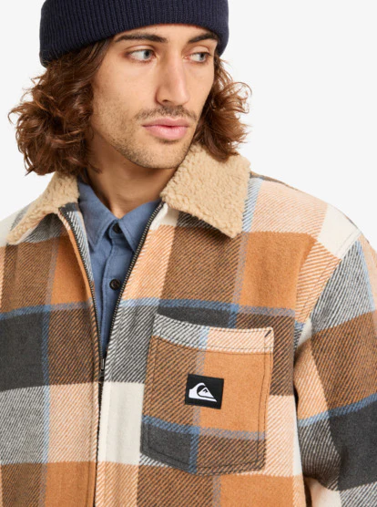 Quiksilver Men's Dna Sherpa Harrington Jacket Almond Sherpa Harrington EQYJK04201_CMD1 - Image 4