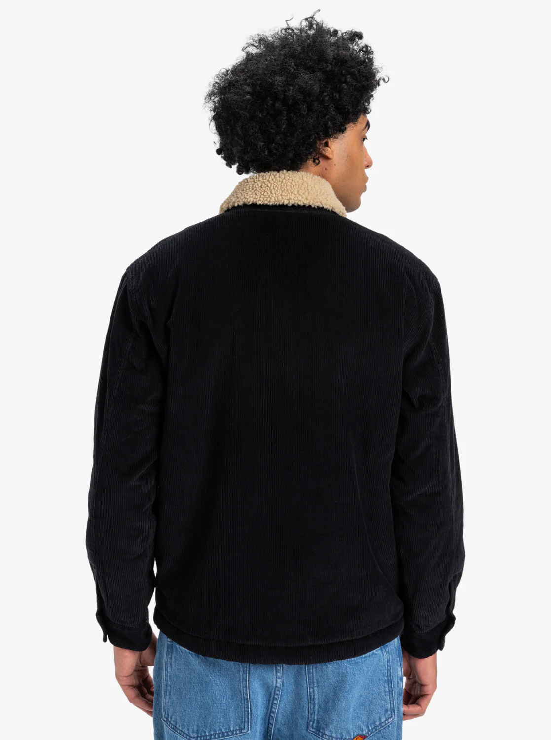 Quiksilver Men's Dna Sherpa Harrington Jacket Black EQYJK04201_KVJ0 - Image 2
