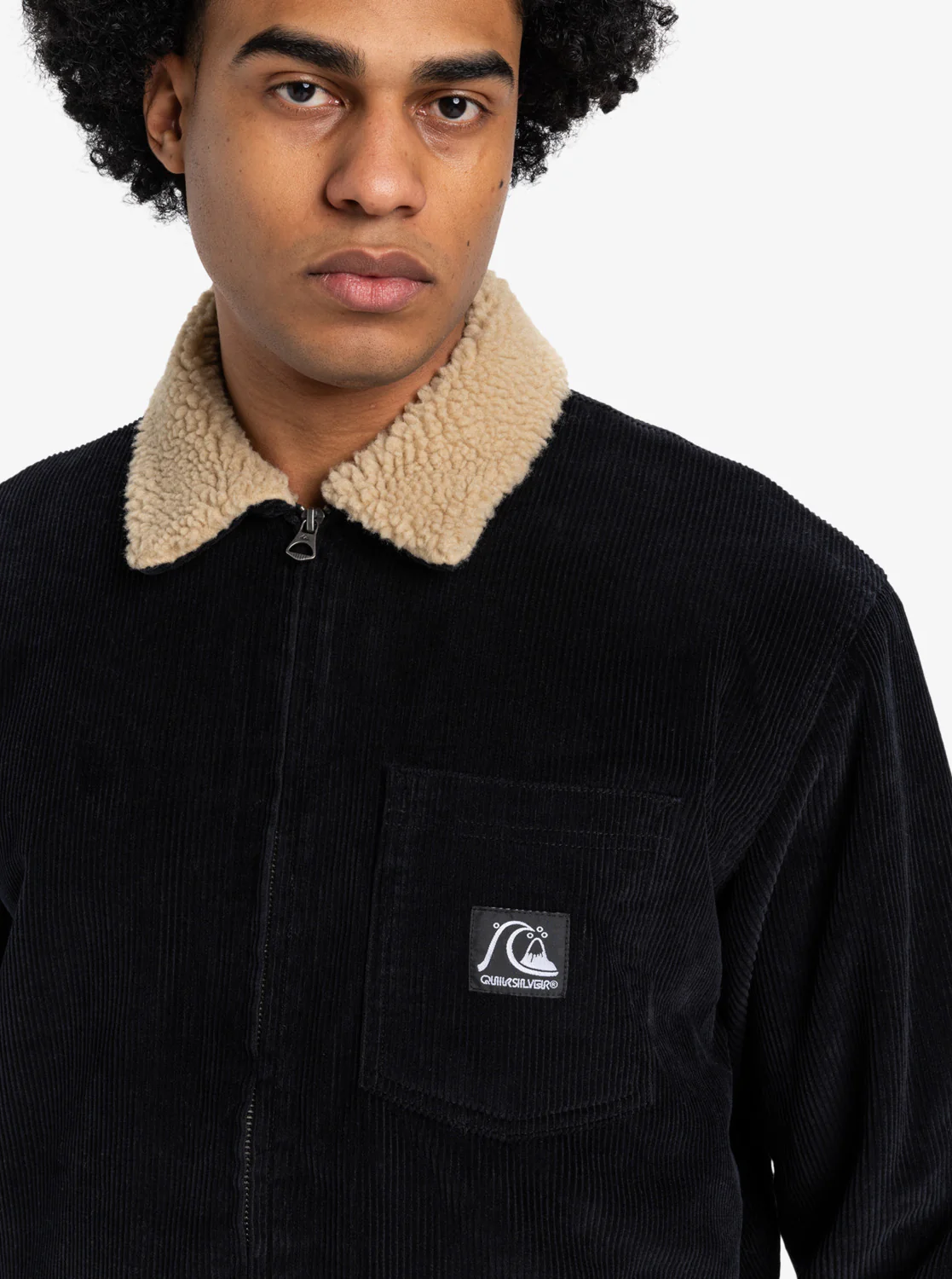 Quiksilver Men's Dna Sherpa Harrington Jacket Black EQYJK04201_KVJ0 - Image 4