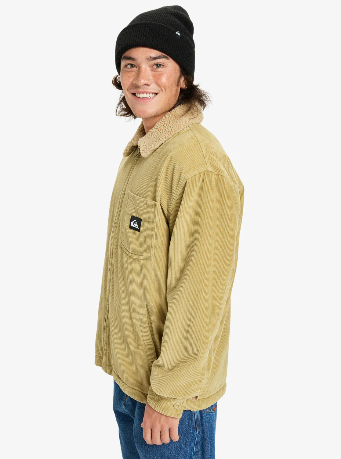 Quiksilver Men's Dna Sherpa Harrington Jacket Sponge EQYJK04201_TKP0 - Image 6