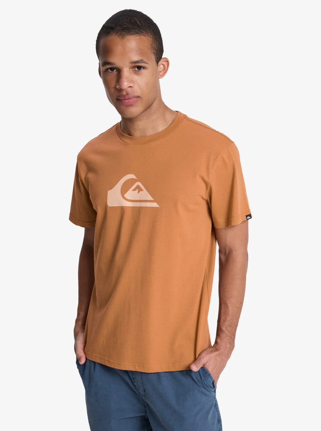 Quiksilver Men's EV Comp Logo T-Shirt Brown EQYZT08182-CMK0