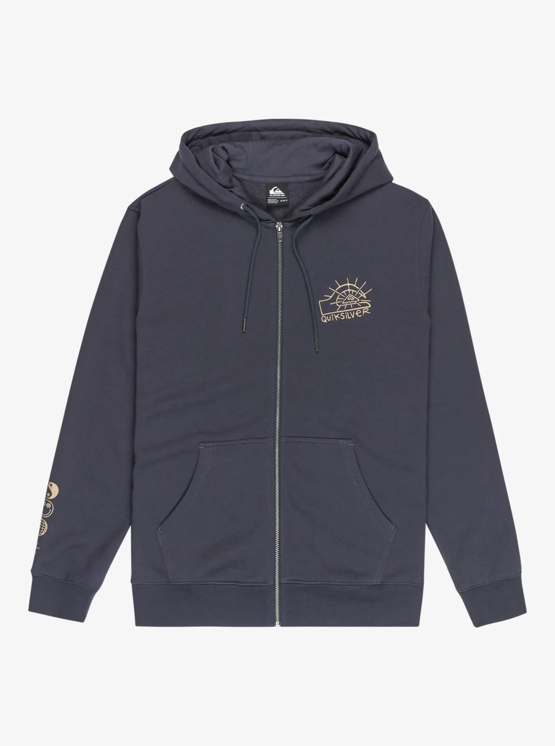 Quiksilver Men's Graphic Full Zip Hoodie India Ink EQYFT05133-KSH0 - Image 5