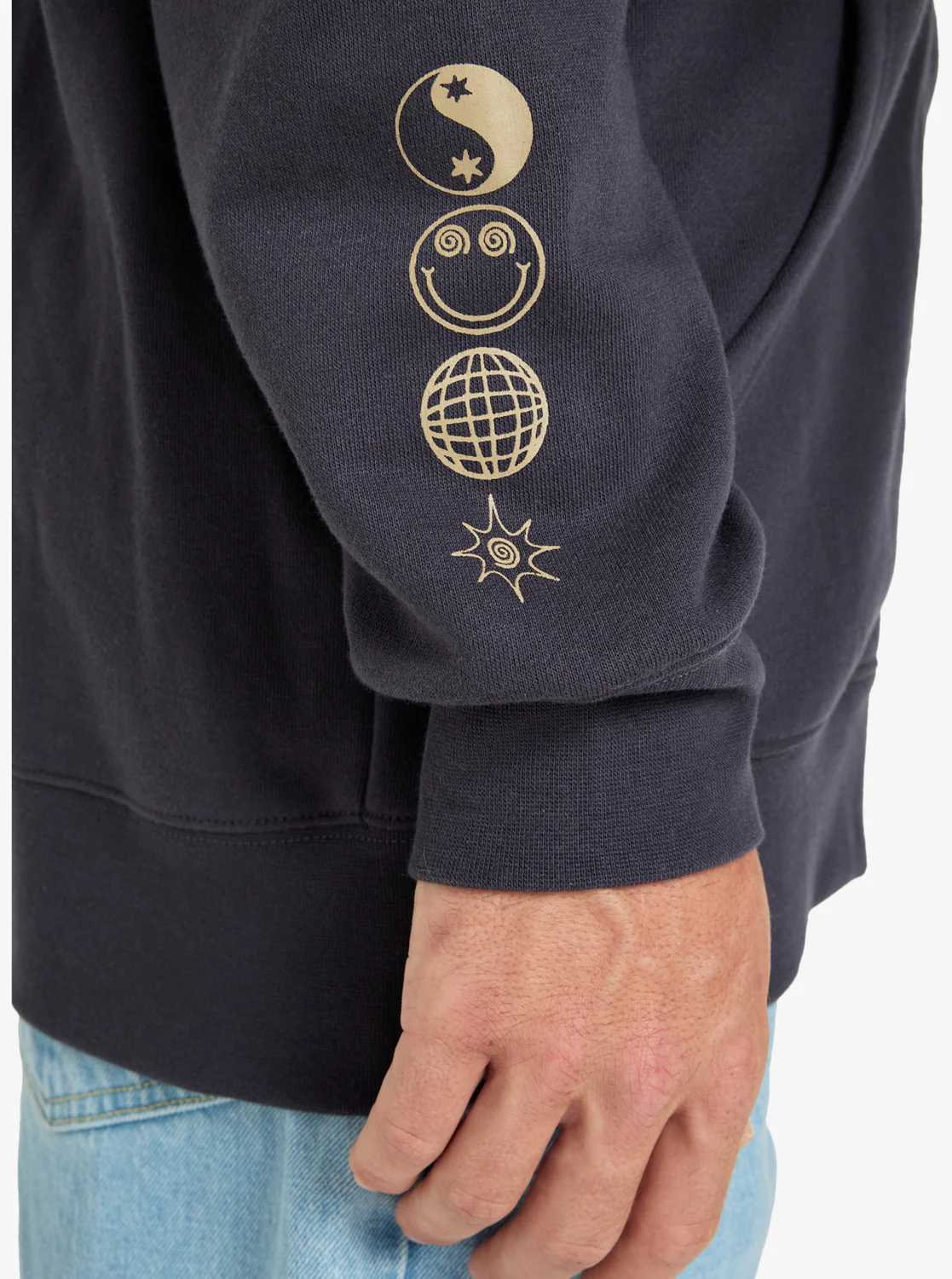 Quiksilver Men's Graphic Full Zip Hoodie India Ink EQYFT05133-KSH0 - Image 8
