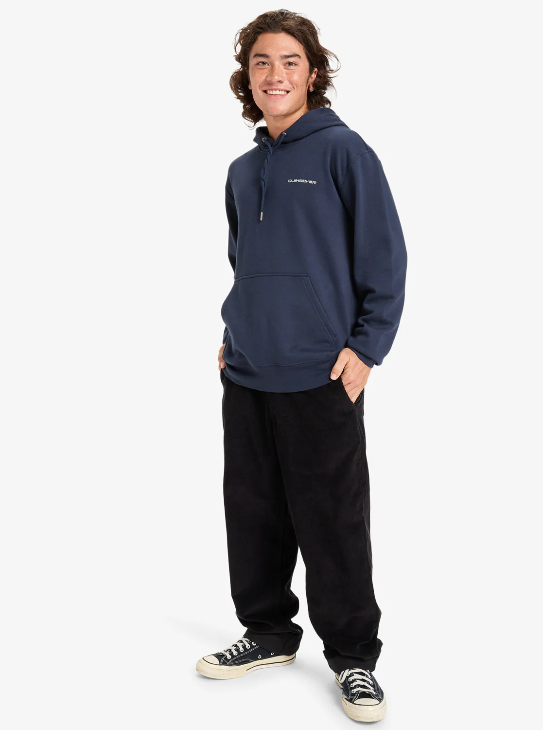 Quiksilver Men's Graphic Hoodie Dark Navy EQYFT05131-KTP0 - Image 5