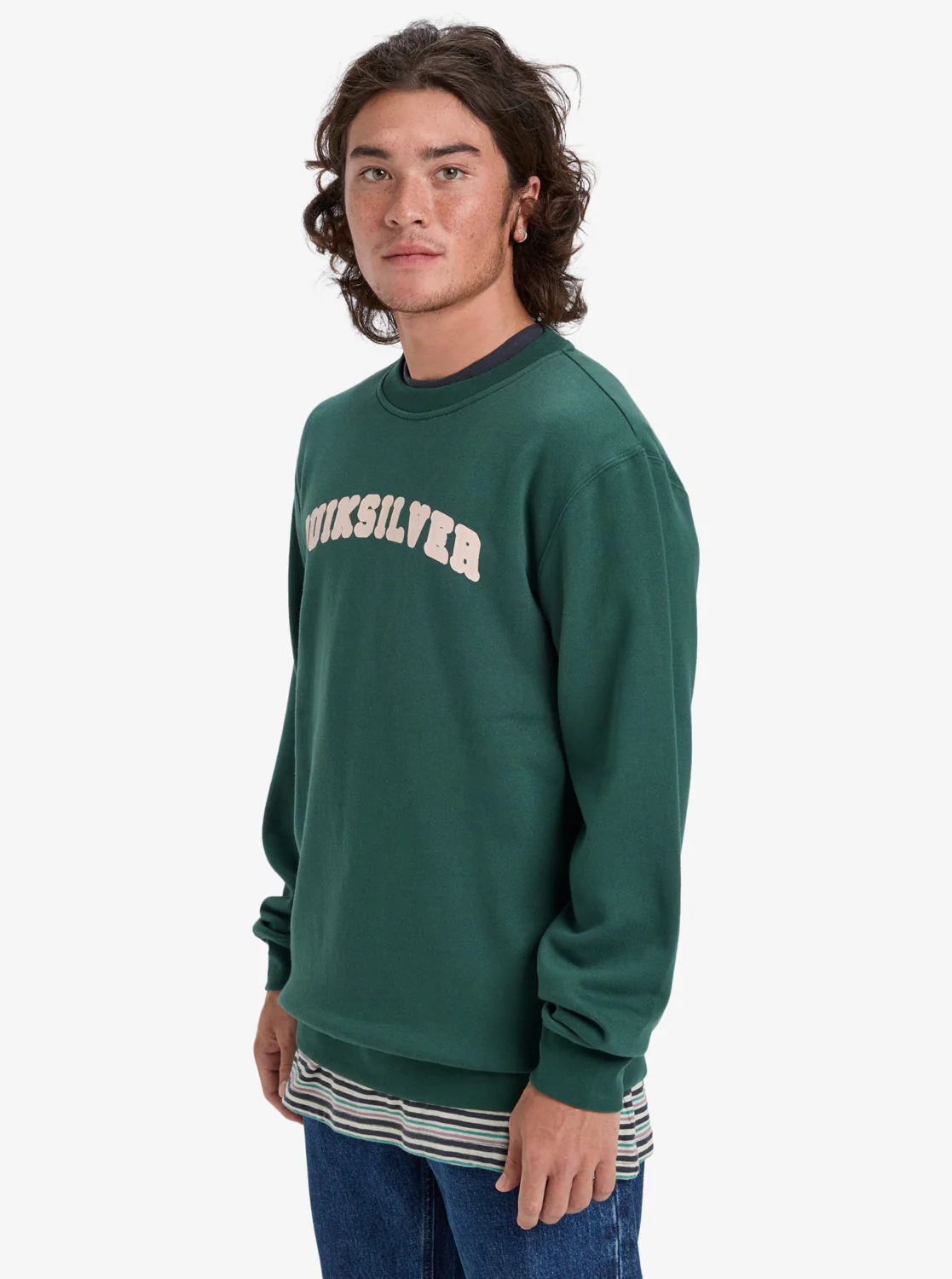 Quiksilver Men's Graphic Sweatshirt Trekking Green EQYFT05132_TKR - Image 3