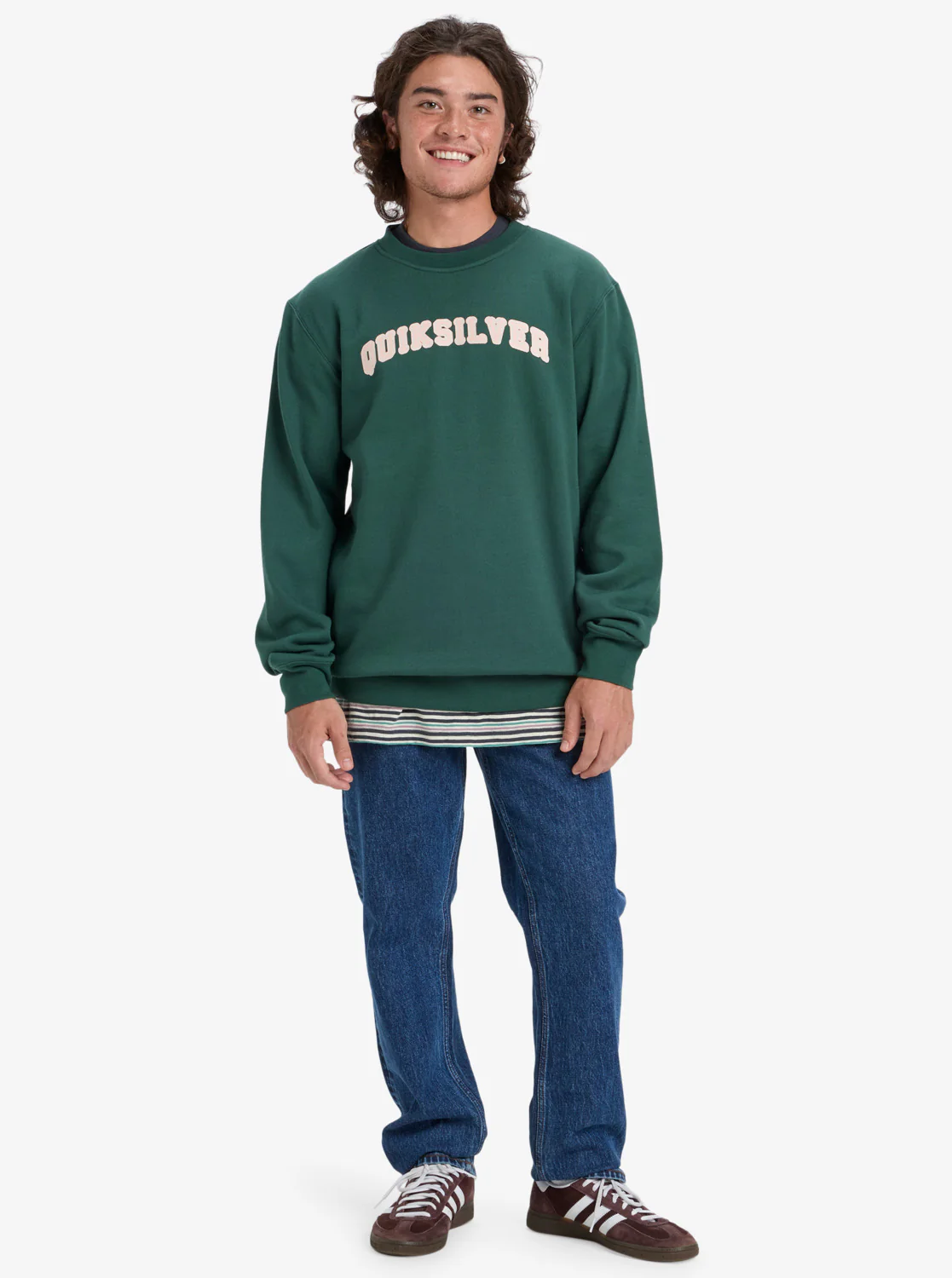 Quiksilver Men's Graphic Sweatshirt Trekking Green EQYFT05132_TKR - Image 5