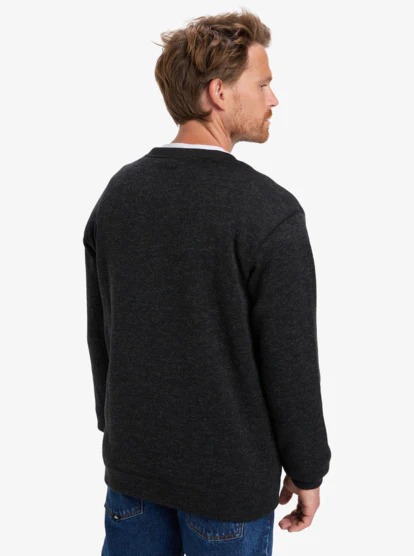 Quiksilver Men's Keller Crew Fleece Black Heather EQYFT05124-KVJH - Image 2