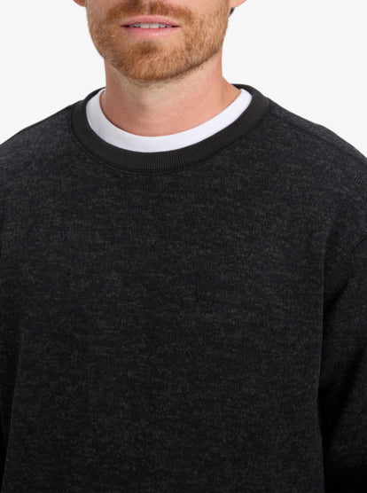 Quiksilver Men's Keller Crew Fleece Black Heather EQYFT05124-KVJH - Image 3