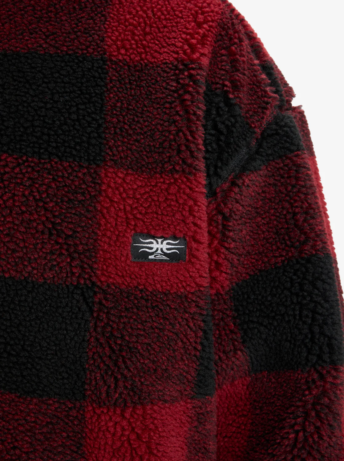 Quiksilver Men's Mercury Woodlands Half Zip Sherpa Jacket Biking Red EQYPF03070-RSG1 - Image 4