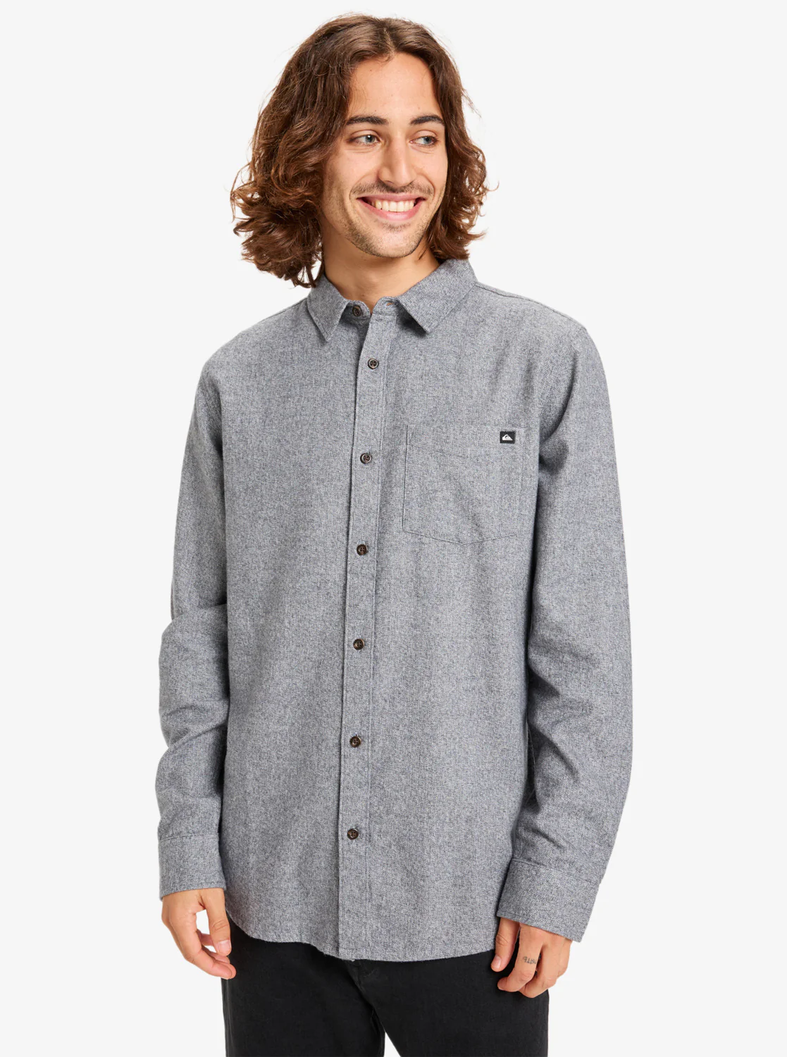 Quiksilver Men's Motherfly Heather - Long Sleeve Shirt India Ink EQYWT04659-KSH0 - Image 3