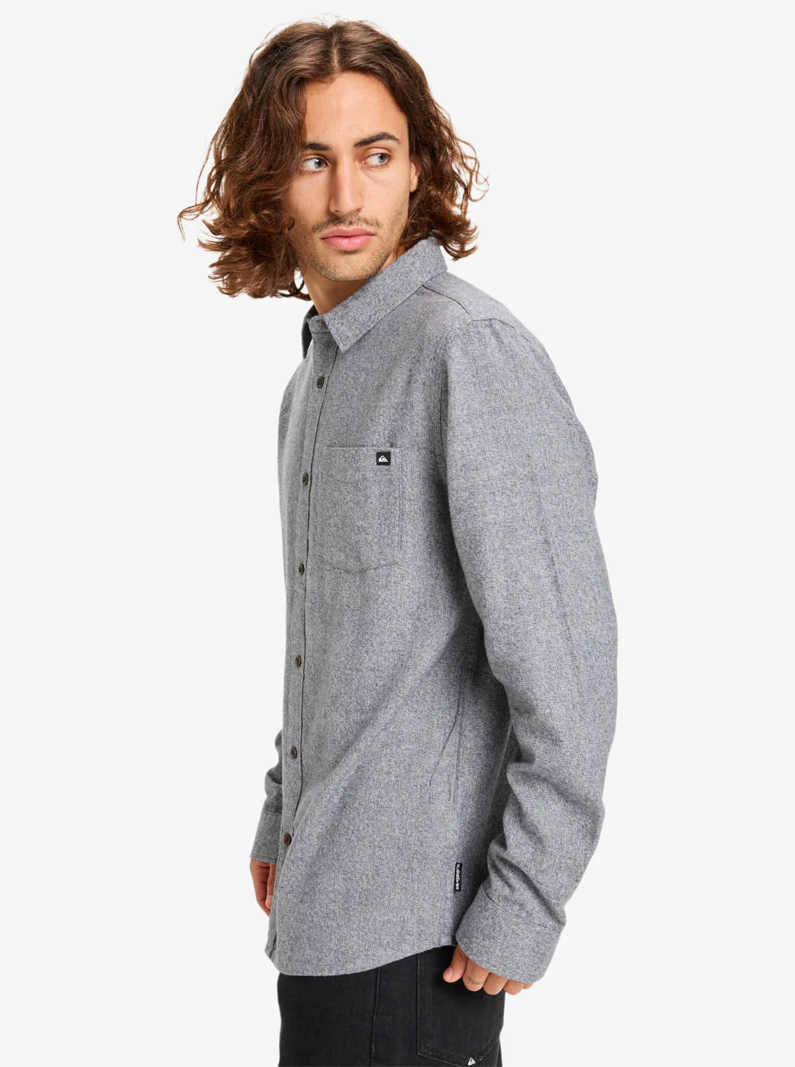 Quiksilver Men's Motherfly Heather - Long Sleeve Shirt India Ink EQYWT04659-KSH0 - Image 4