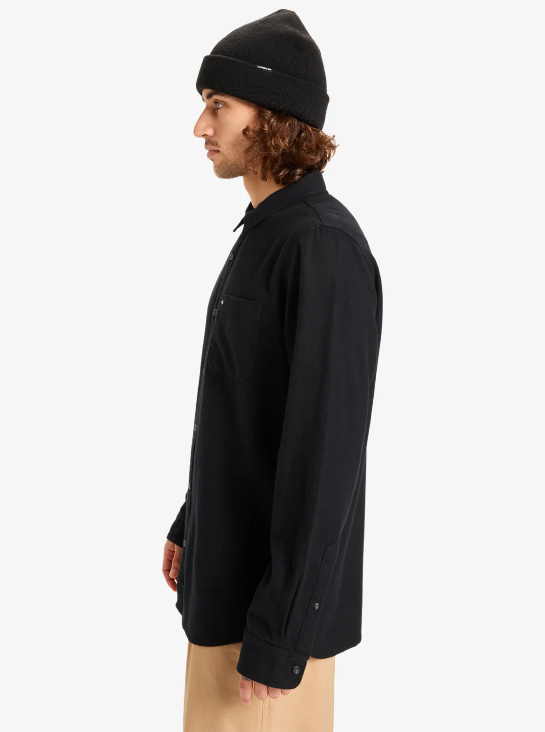 Quiksilver Men's Motherfly Solid Long Sleeve Shirt Black EQYWT04651-KVJ0 - Image 6