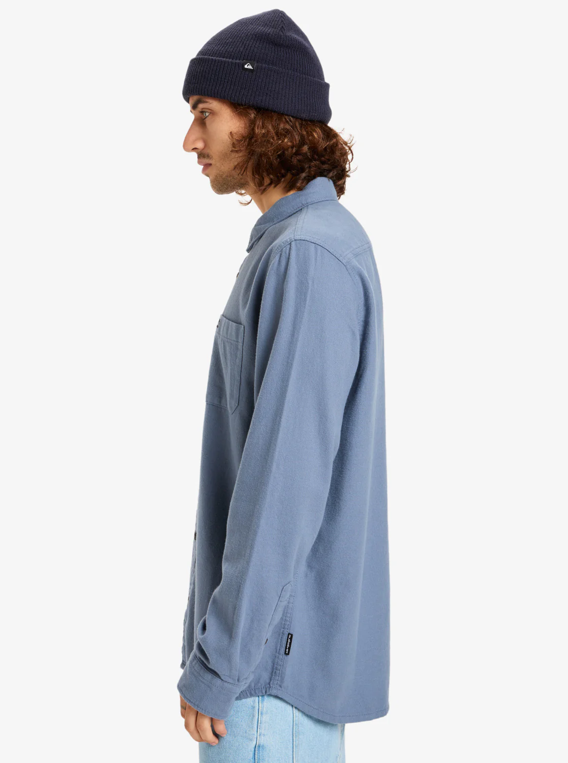 Quiksilver Men's Motherfly Solid Long Sleeve Shirt China Blue EQYWT04651-BND0 - Image 5