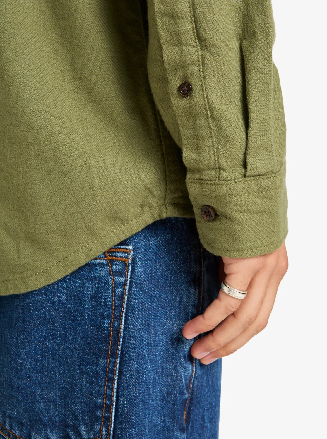 Quiksilver Men's Motherfly Solid Long Sleeve Shirt Loden Green EQYWT04651-GNG0 - Image 5