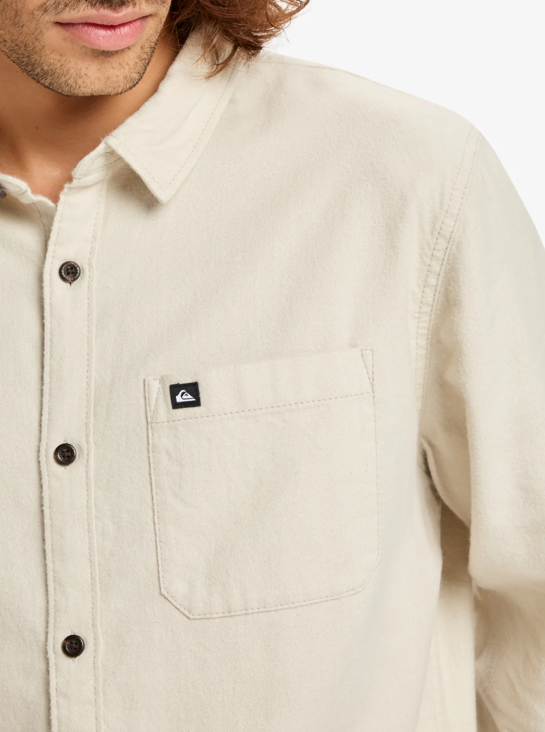 Quiksilver Men's Motherfly Solid Long Sleeve Shirt Moonstruck EQYWT04651-SFQ0 - Image 6