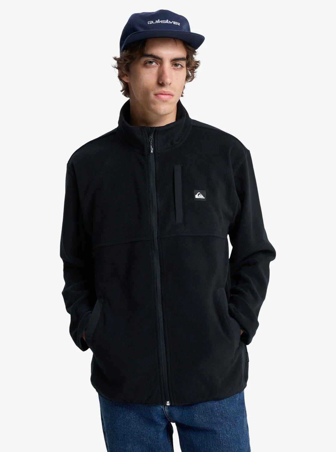Quiksilver Mens' No Destination Full Zip Fleece Black EQYPF03071-KVJ0