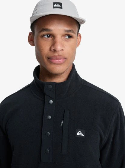 Quiksilver Men's No Destination Hs Half Opening With Snaps Micro Fleece Black EQYPF03072_KVJ0 - Image 4