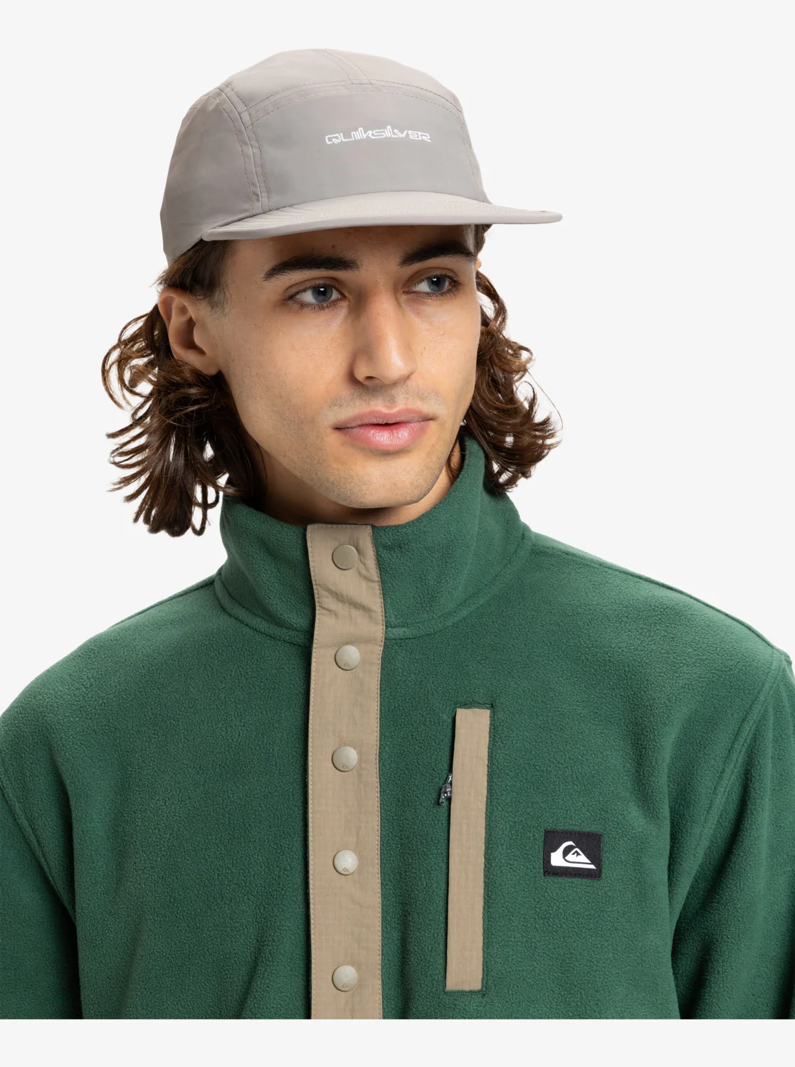 Quiksilver Men's No Destination Hs Half Opening With Snaps Micro Fleece Trekking Green EQYPF03072_TKR - Image 3