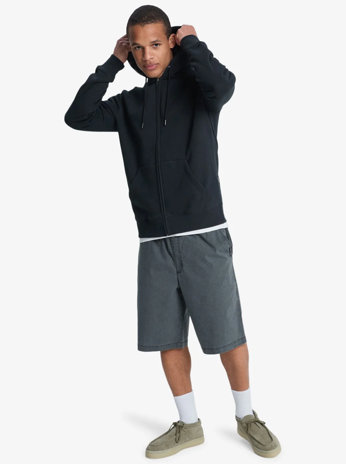 Quiksilver Men's Salt Water Full Zip Hoodie Black EQYFT05160-KVJ0 - Image 5