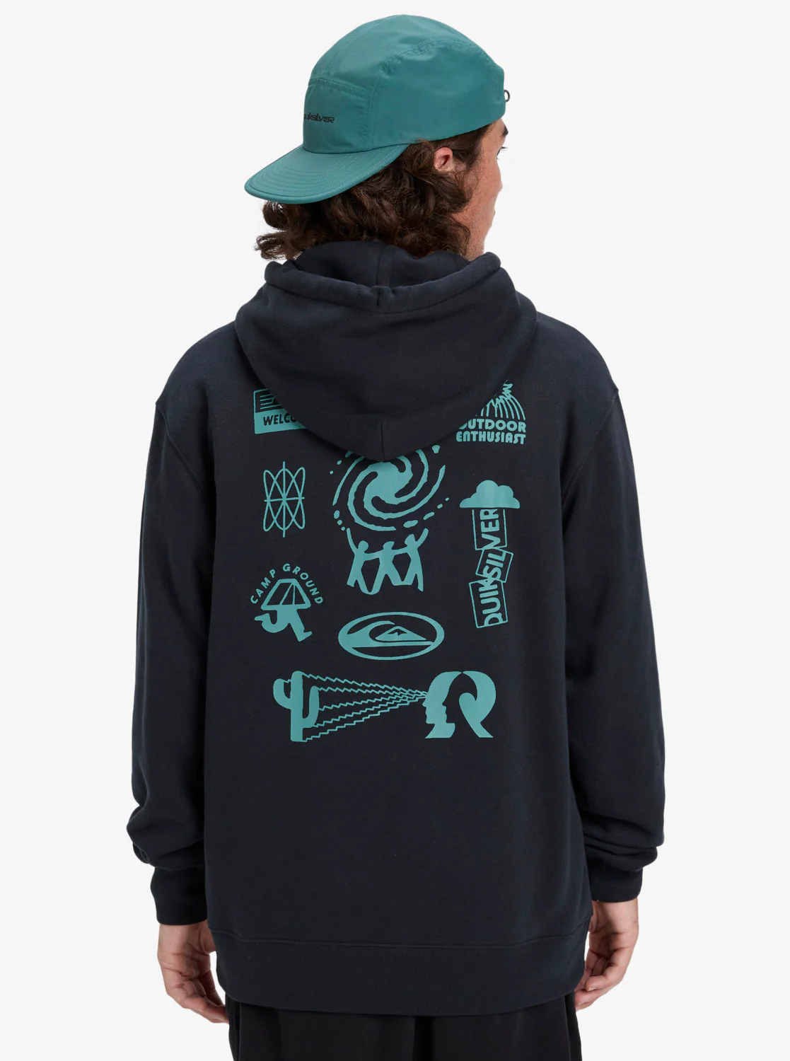 Quiksilver Men's Salt Water Graphic Hoodie Black EQYFT05126-KVJ0 - Image 2