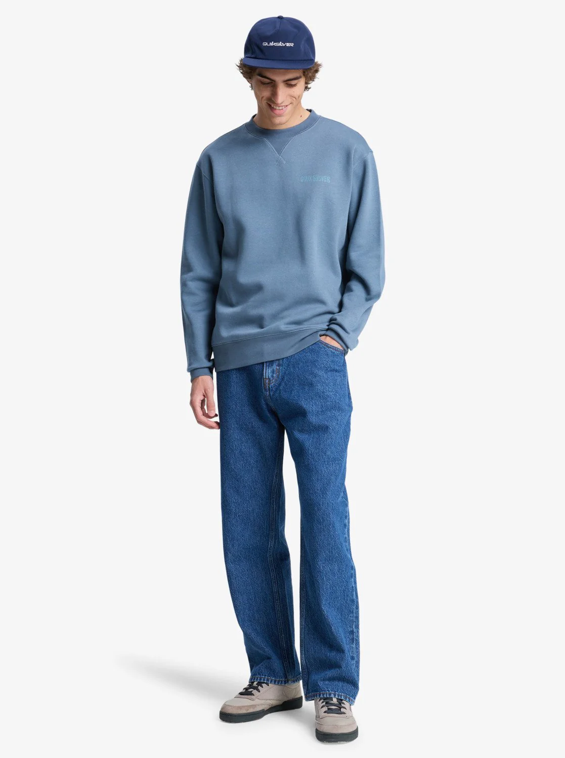 Quiksilver Men's Salt Water Graphic Sweatshirt China Blue EQYFT05127_BND0 - Image 6