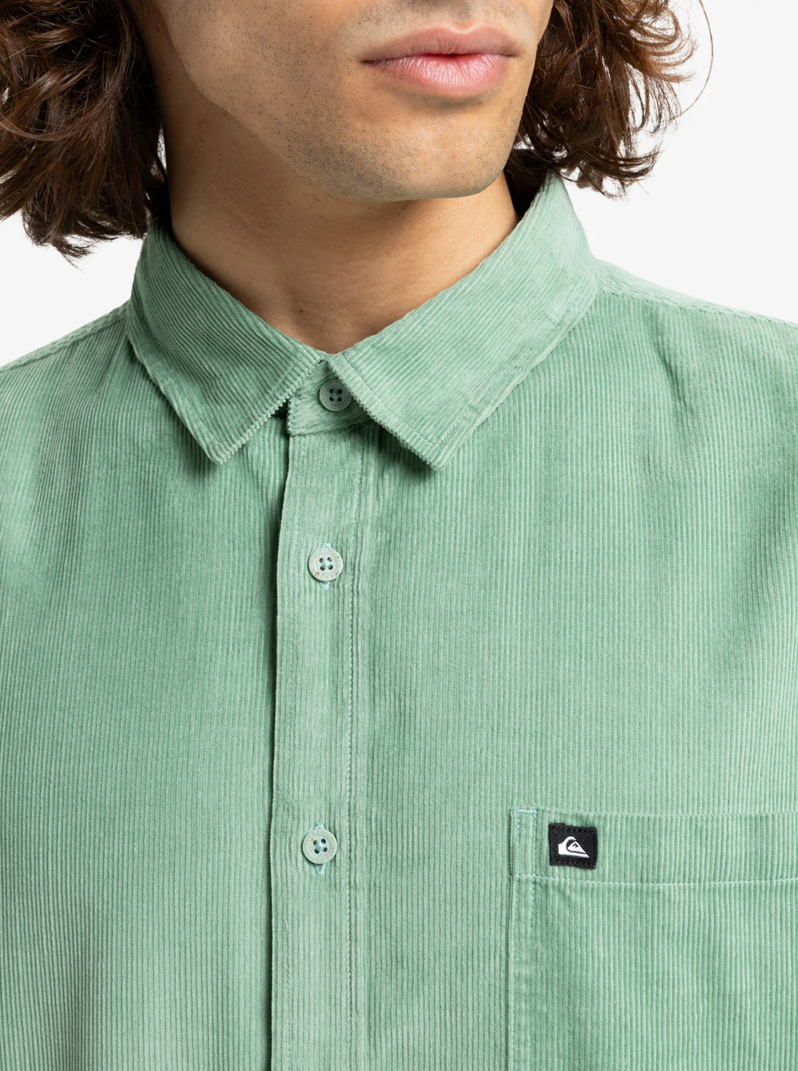 Quiksilver Men's Smoke Trail Cord Long Sleeve Shirt Granite Green EQYWT04652-GGV0 - Image 4