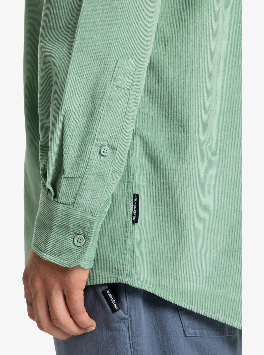 Quiksilver Men's Smoke Trail Cord Long Sleeve Shirt Granite Green EQYWT04652-GGV0 - Image 5