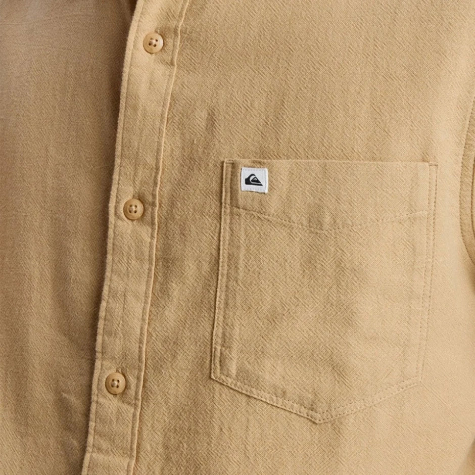 Quiksilver Men's Time Box Short Sleeve Shirt Khaki EQYWT04622-CJZ0 - Image 5