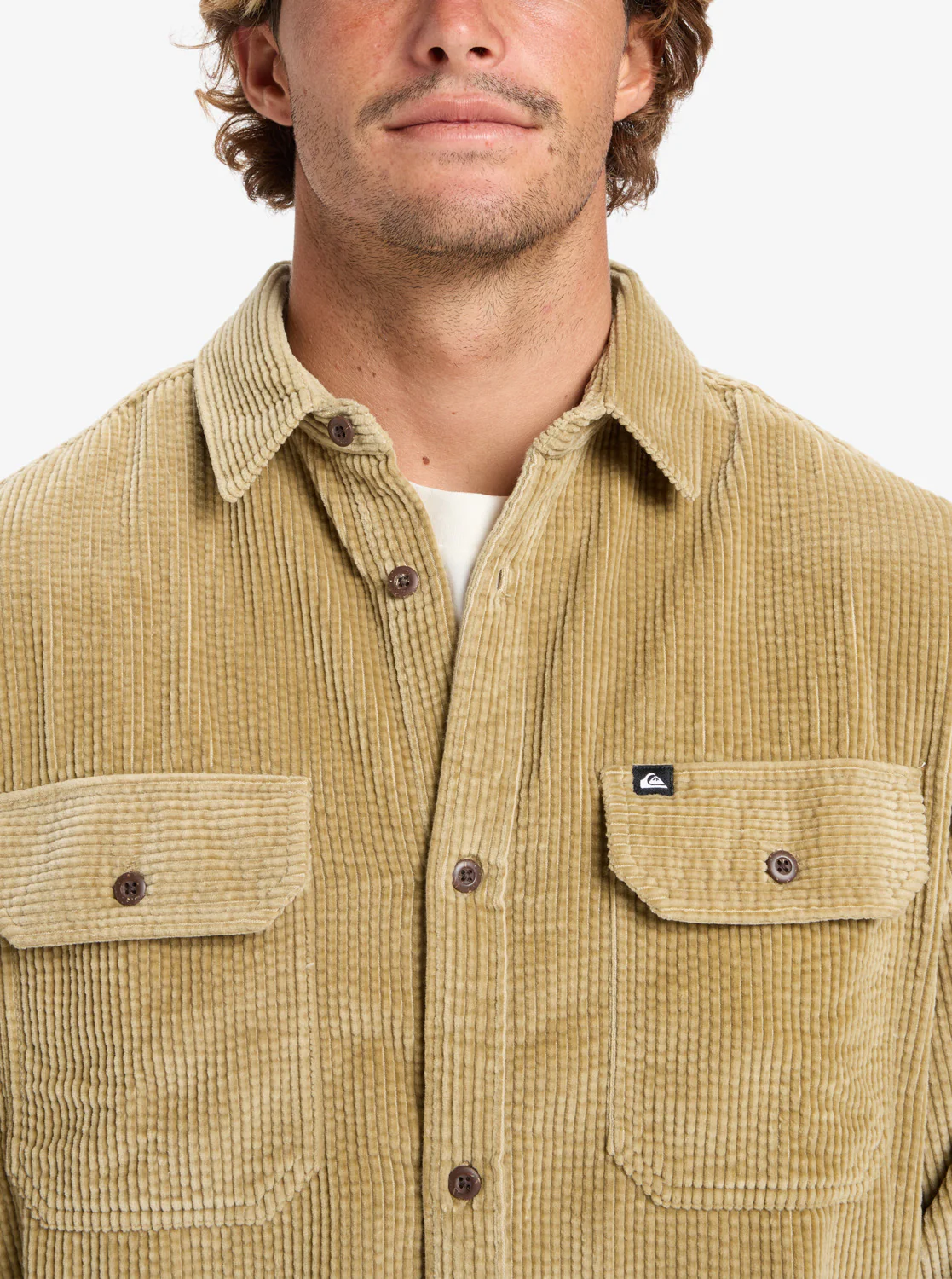 Quiksilver Men's Venture Cord Corduroy Shirt Sponge EQYWT04646-TKP0 - Image 3