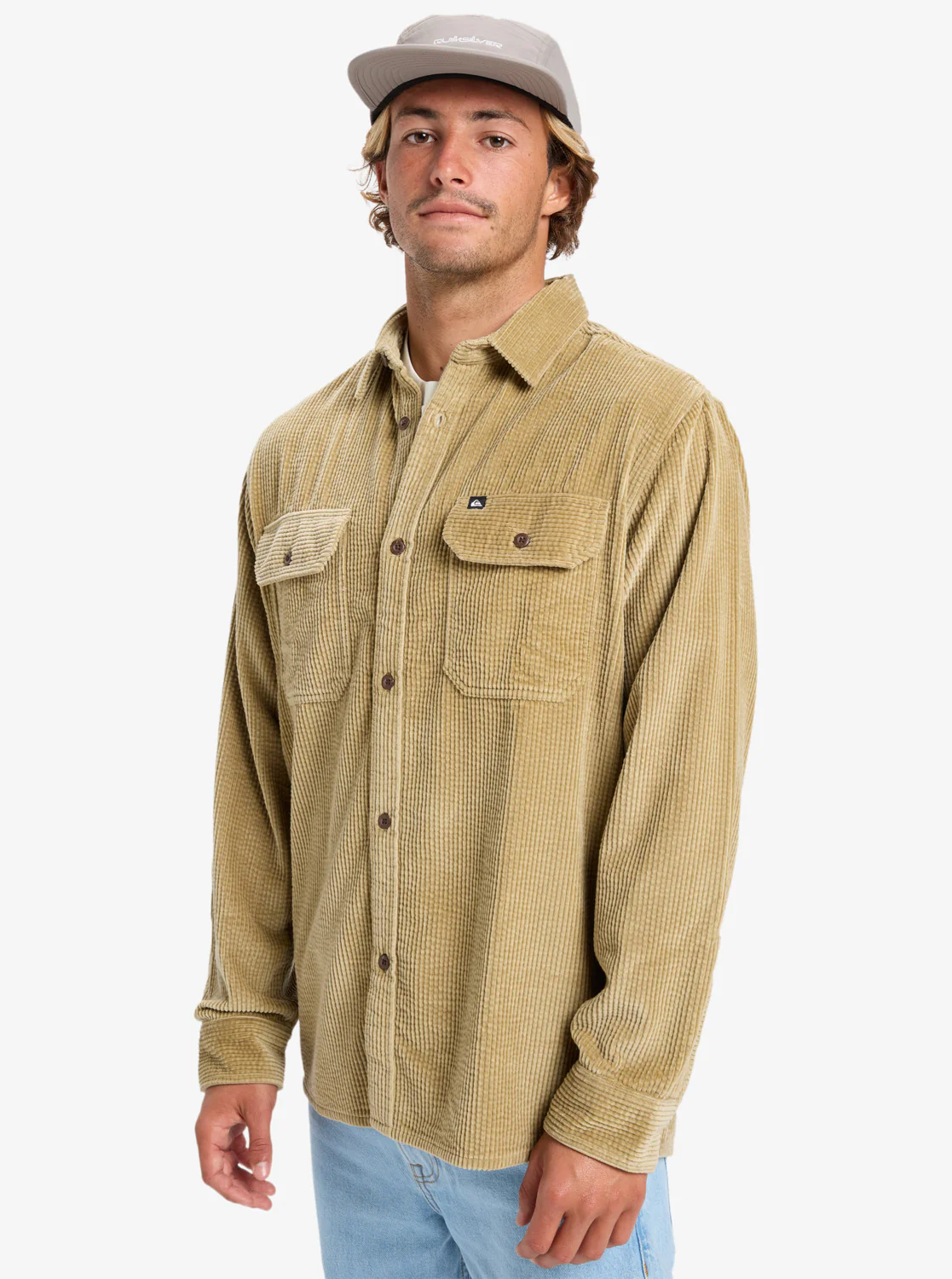 Quiksilver Men's Venture Cord Corduroy Shirt Sponge EQYWT04646-TKP0 - Image 4