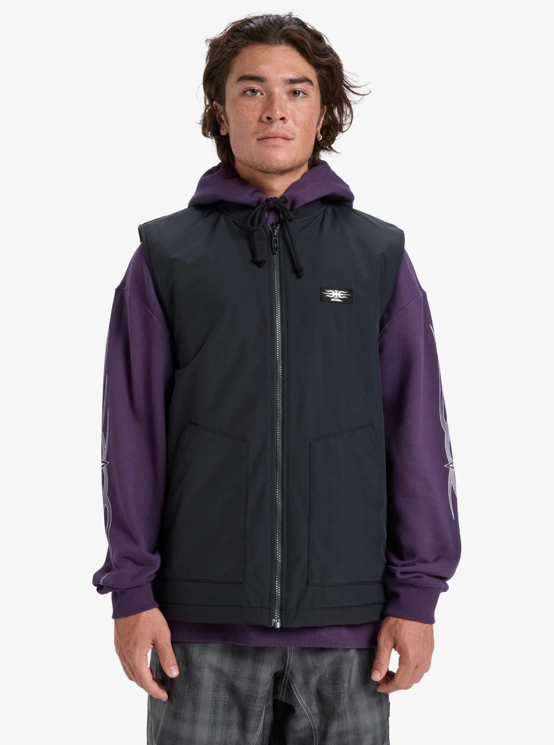 Quiksilver Men's Wasted Gillet Snow Jacket True Black EQYJK04155-KVJ0
