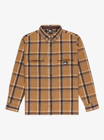 Quiksilver Men's Yankee Long Sleeve Shirt Almond Plaid EQYWT04648-CMD1
