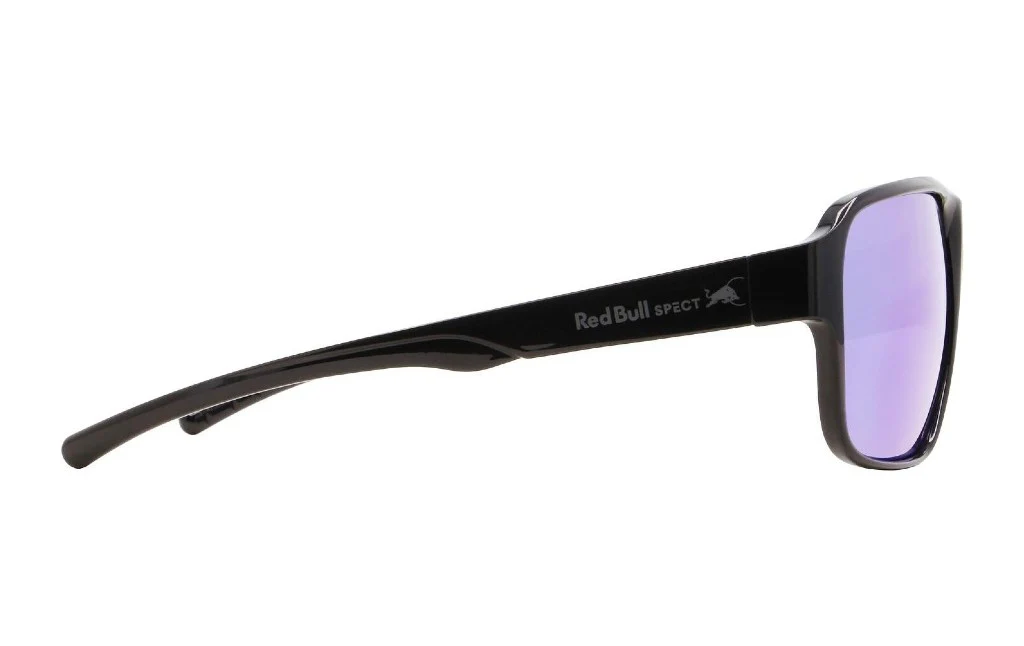 Red Bull Unisex Spect Chop Sunglasses Gloss Black with Green Mirror CHOP-04P - Image 3