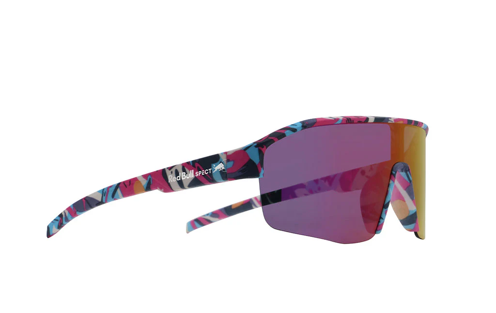 Red Bull Unisex Spect Dundee Sunglasses Pink-Blue with Purple Mirror DUNDEE-010 - Image 3