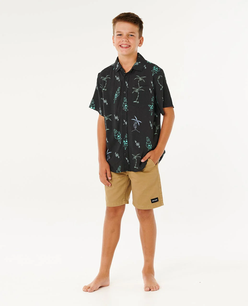 Rip Curl Kids' Eternal Shred SS Shirt (8-16 Years) Washed Black 01YBSH-8264 - Image 4
