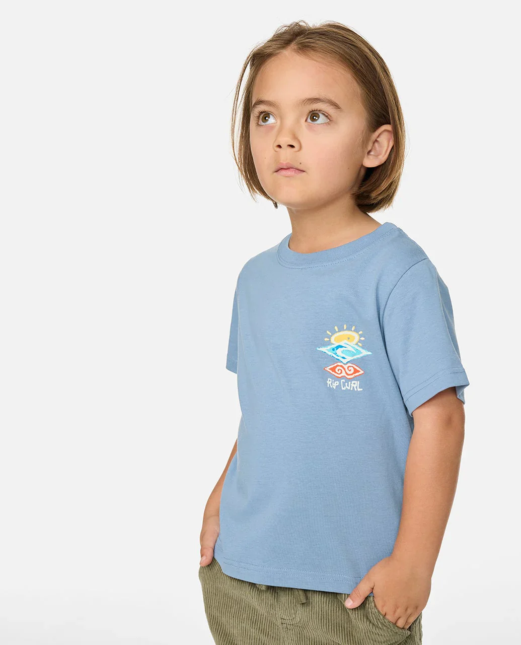 Rip Curl Kids' Icons of Shred Tee Faded Denim 016TTE_4737
